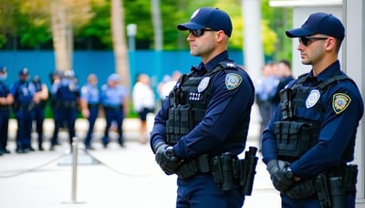 Professional security personnel providing protection services Professional security personnel providing protection services